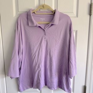 Lands’ End 3/4 sleeve polo, Size 3X